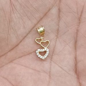 10kt real gold heart pendant for women